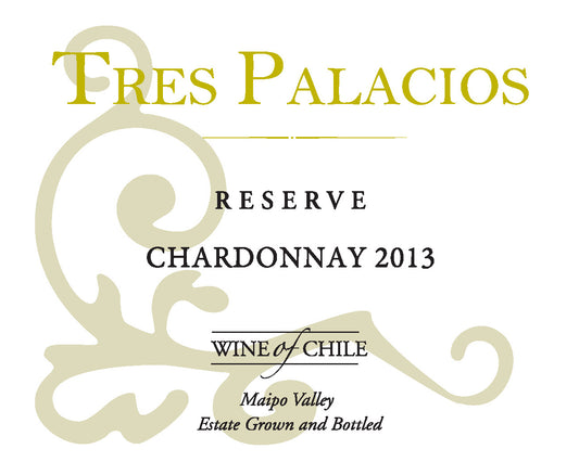 Chardonnay, 'Reserva', Tres Palacios
