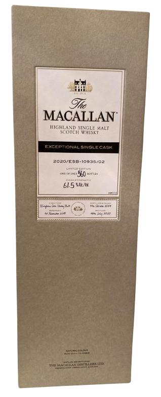 Macallan Exceptional Single Cask 2020/ESB-10935/02
