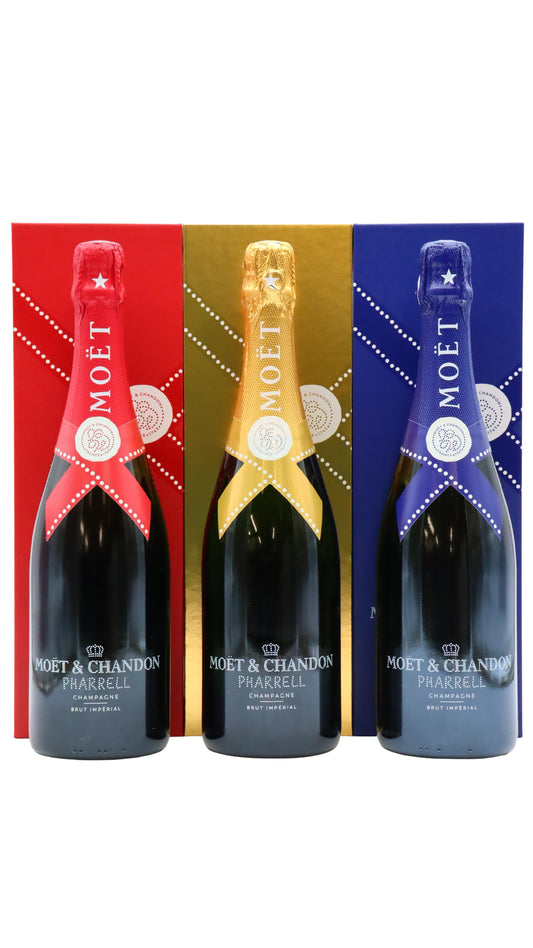 Moet & Chandon Limited Edition PACKOUT 6 BOTTLES (2RED+2GOLD+2BLUE)