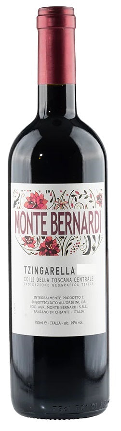 Monte Bernardi "Tzingarella" IGT Rosso 2019 12x750ml 2019 (Case only)