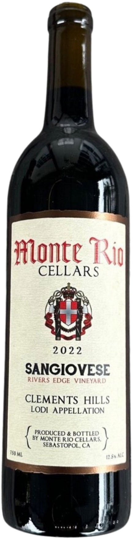 Monte Rio Cellars Sangiovese "River"s Edge" Lodi 2022
