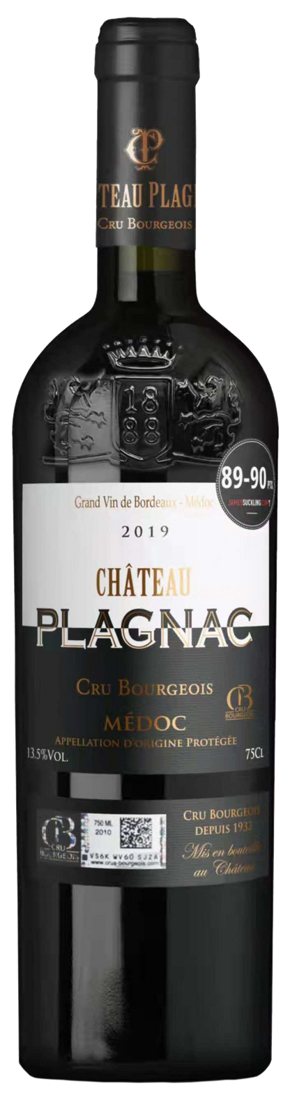 Chateau Plagnac Cru Bourgeois Aop Medoc 2019 (Case Only)