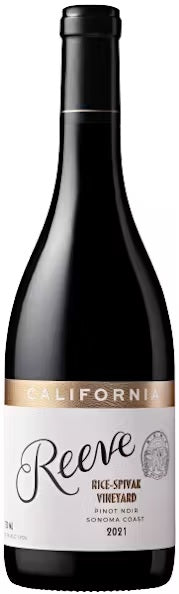 Pinot Noir 'Rice Spivak Vyd', Reeve Wines 2021