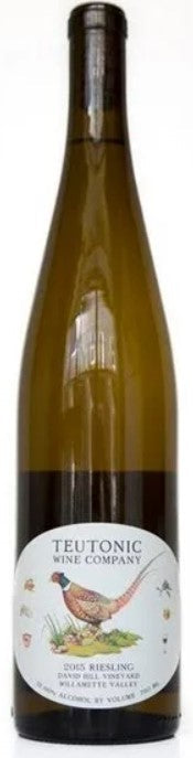 Teutonic Riesling David Hill Vineyard Willamette Valley 2019 2019 (Case only)