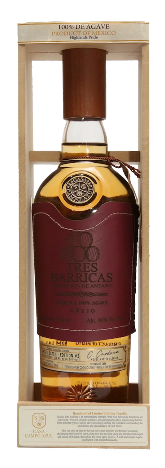 Tres Barricas Tequila Anejo
