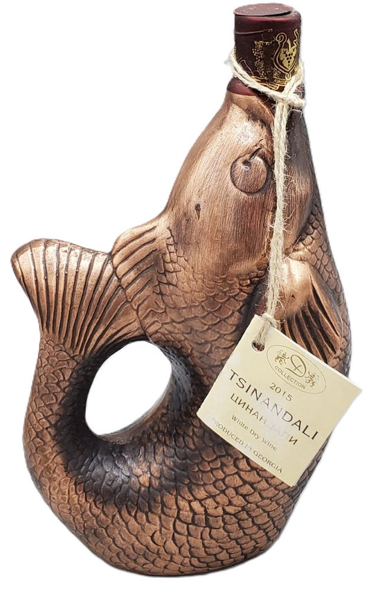Tsinandali White Dry Georgian Wine (Clay Fish Bottle) (Case only)