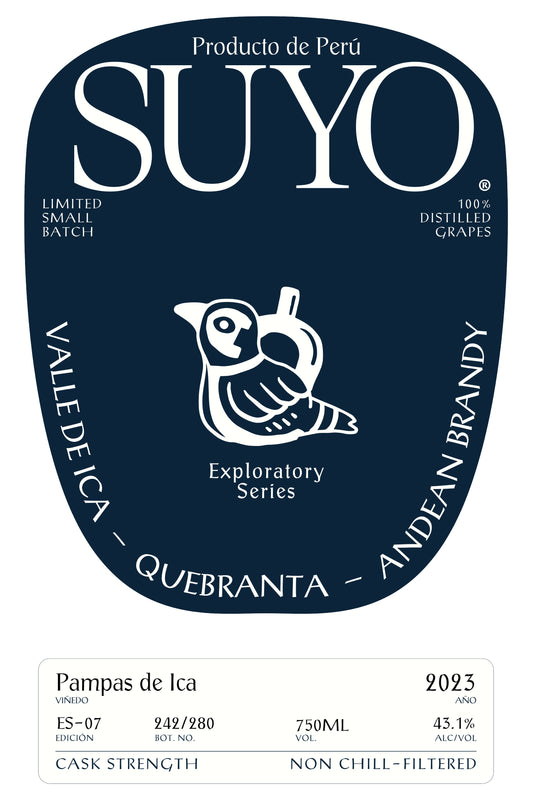 Andean Brandy, 'Exploratory Series, Quebranta, Fundo Pampas De Ica 2023', Suyo Pisco 2023
