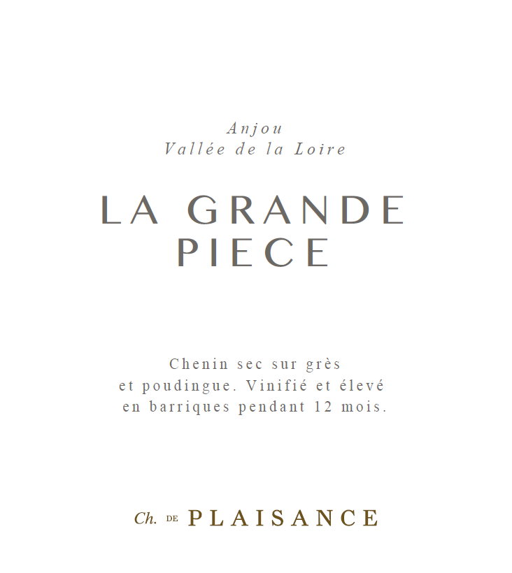 Anjou Blanc "La Grande Piece", Chateau De Plaisance 2023