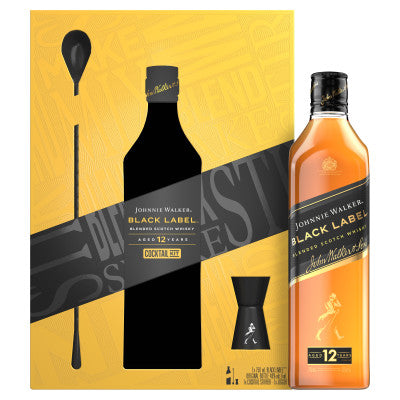 Johnnie Walker Black Blended Scotch Whiskey Jigger & Spoon