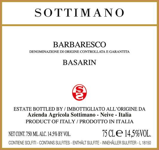 Barbaresco 'Basarin', Sottimano 2021
