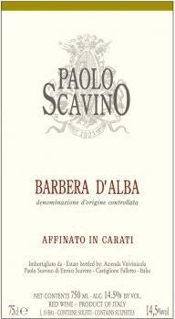 Barbera d'Alba 'Carati', Paolo Scavino 2021