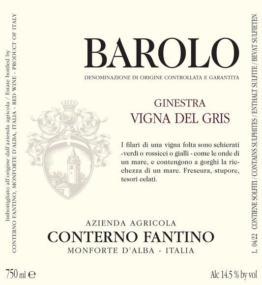 Barolo Ginestra 'Vigna del Gris', Conterno Fantino 2020