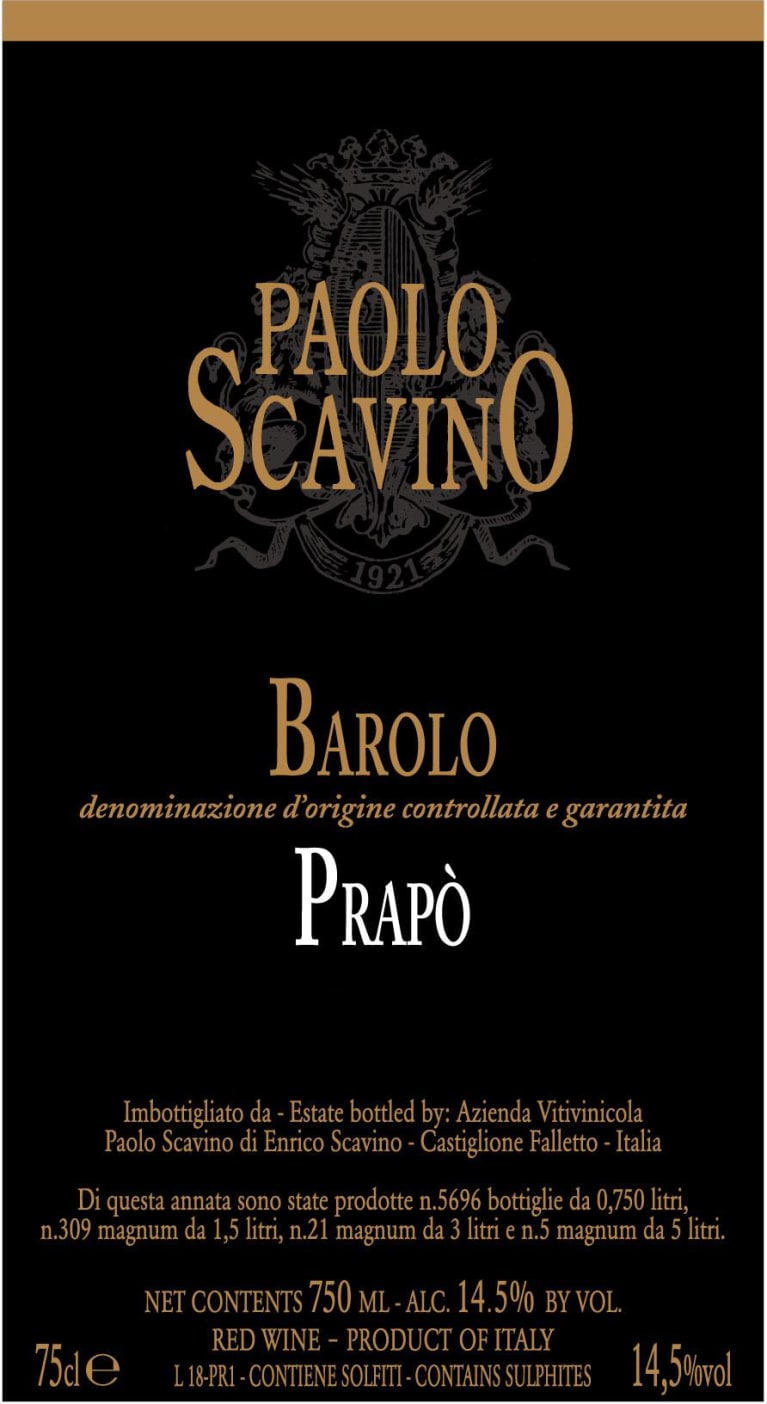 Barolo 'Prapo', Paolo Scavino 2021