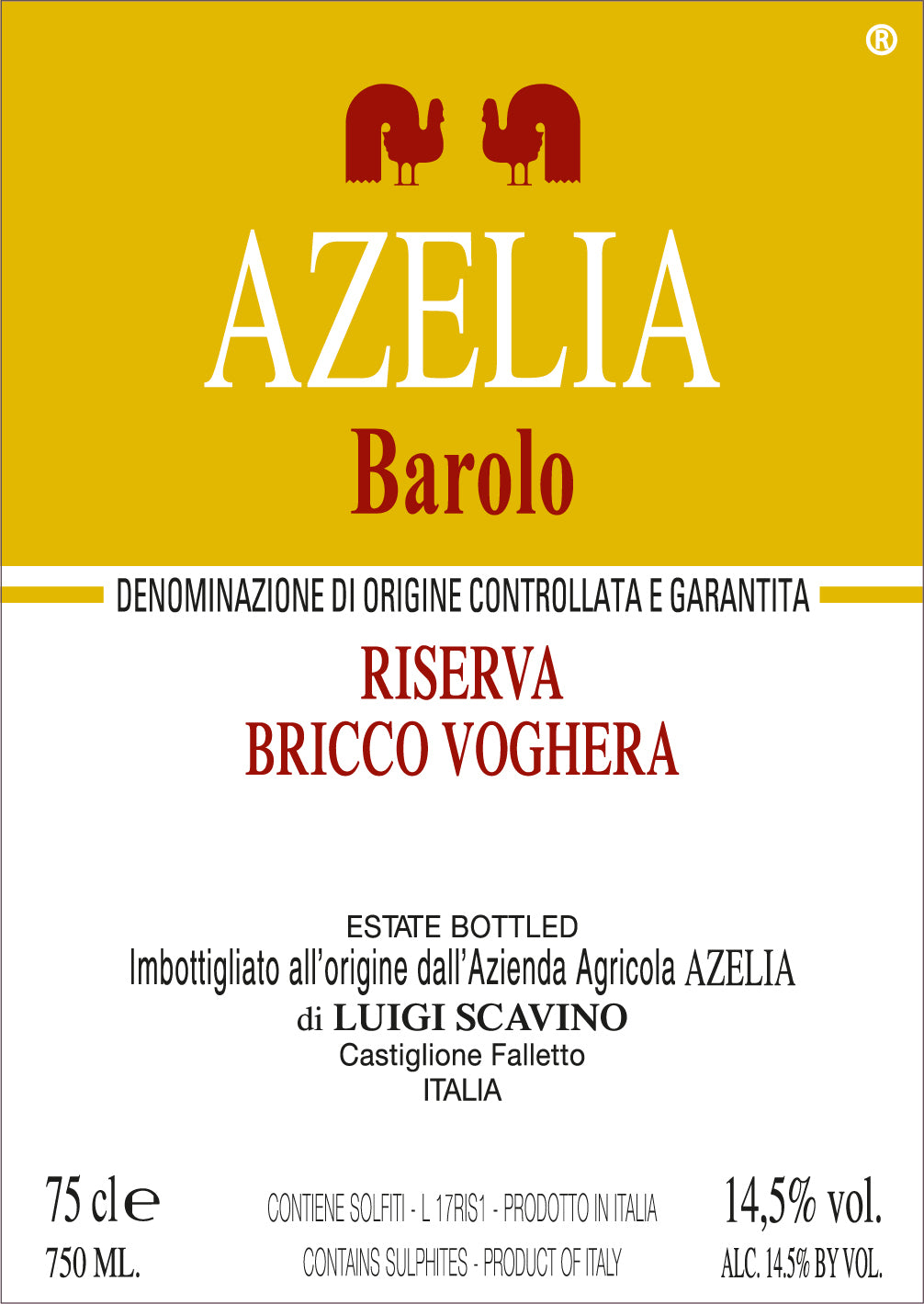 Barolo Riserva 'Bricco Voghera', Azelia [Wood] 2014