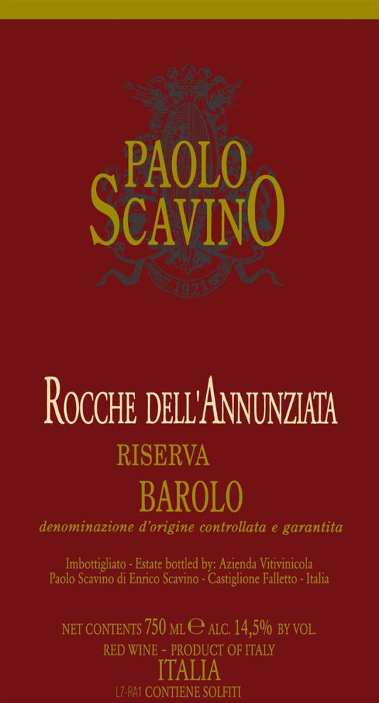 Barolo Riserva 'Rocche Annunziata', Paolo Scavino 2019