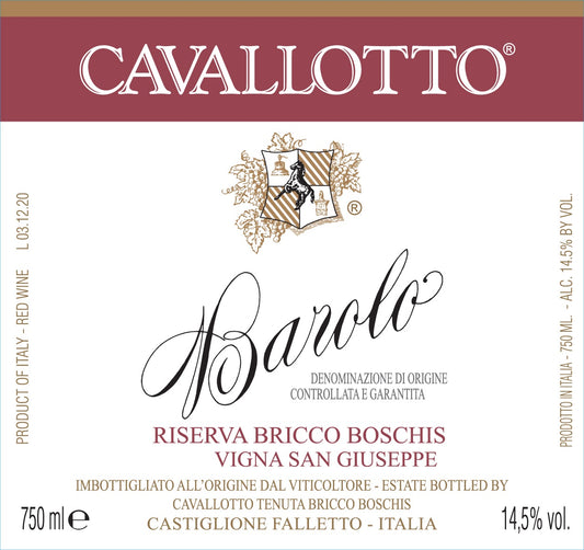 Barolo Riserva 'San Giuseppe', Cavallotto [MWO] 2018