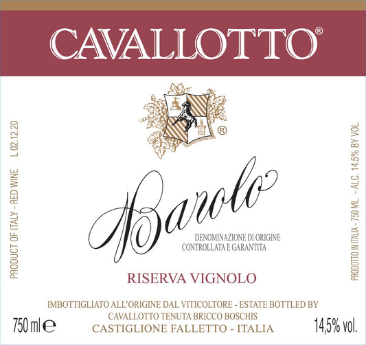 Barolo Riserva 'Vignolo', Cavallotto [MWO] 2019