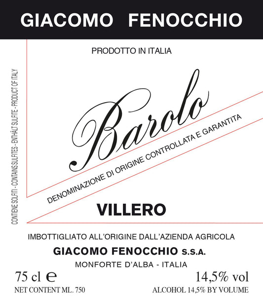 Barolo 'Villero', Giacomo Fenocchio 2021