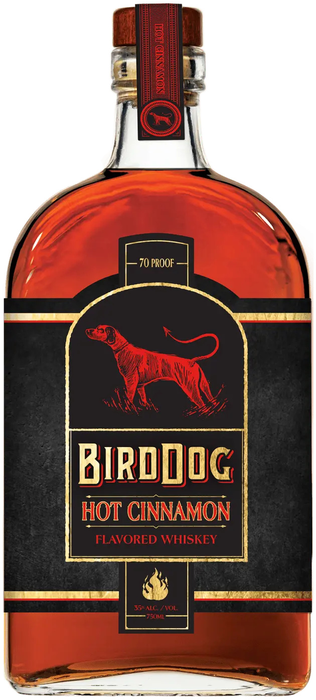 Bird Dog Hot Cinnamon Whiskey w/2 Shot Glasses (Case of 6 Bottles)