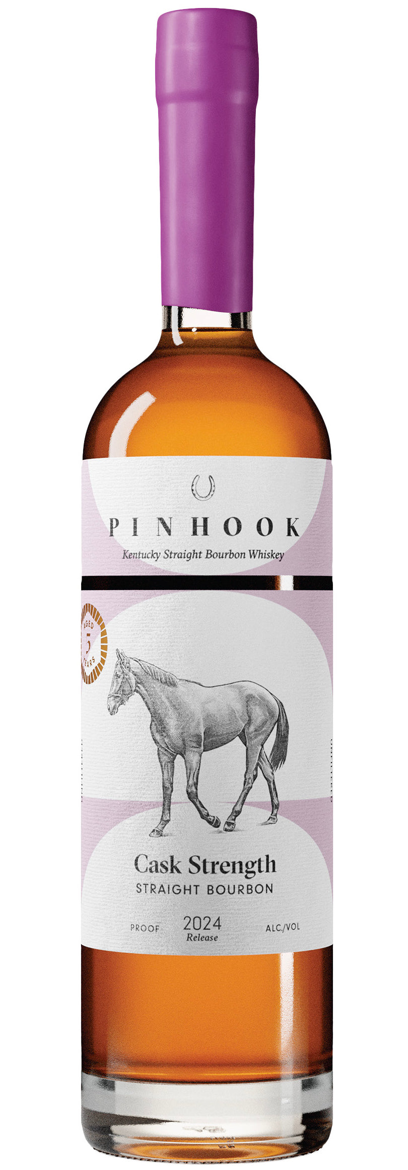 Bourbon Whiskey, Cask Strength 5 Year [Magenta Wax], Pinhook [Strapped]