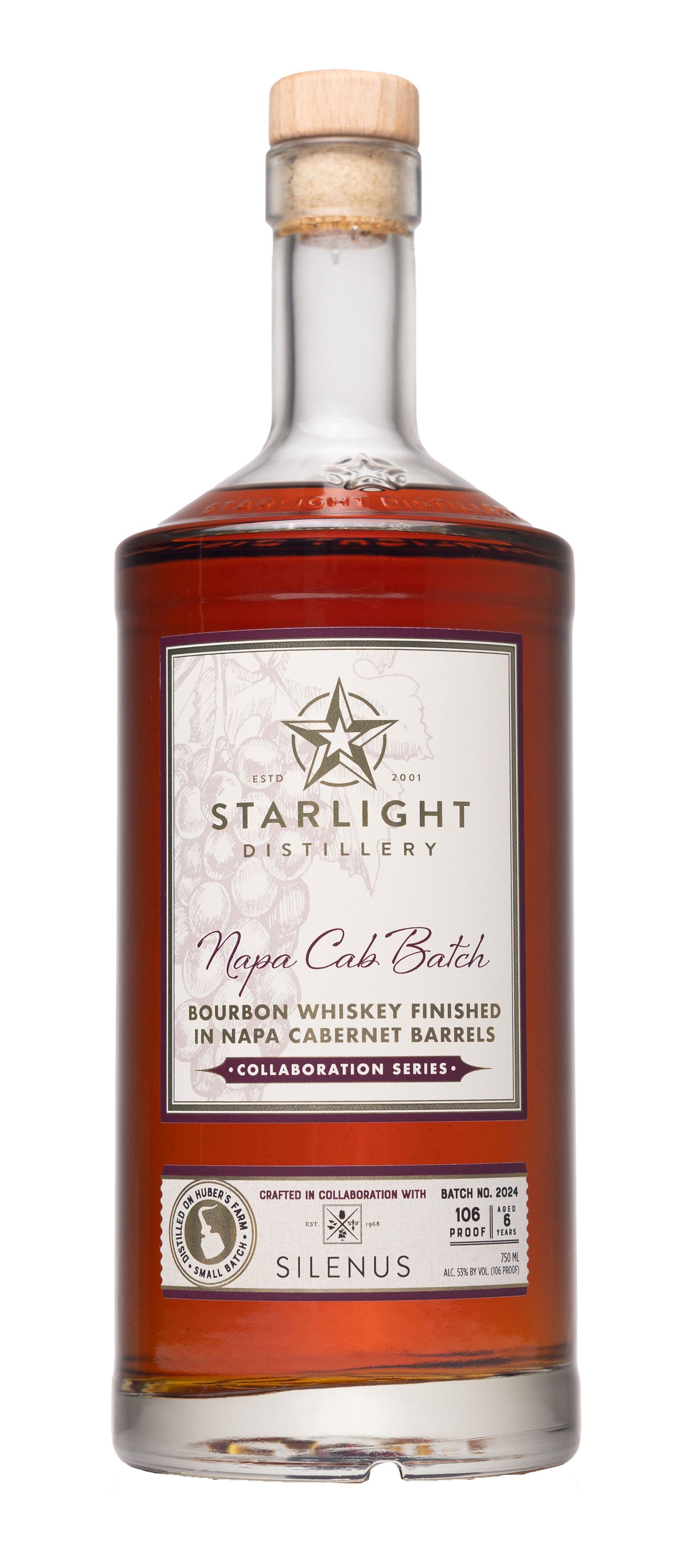 Bourbon Whiskey, Napa Cab-Finished Barrel, Starlight Distillery