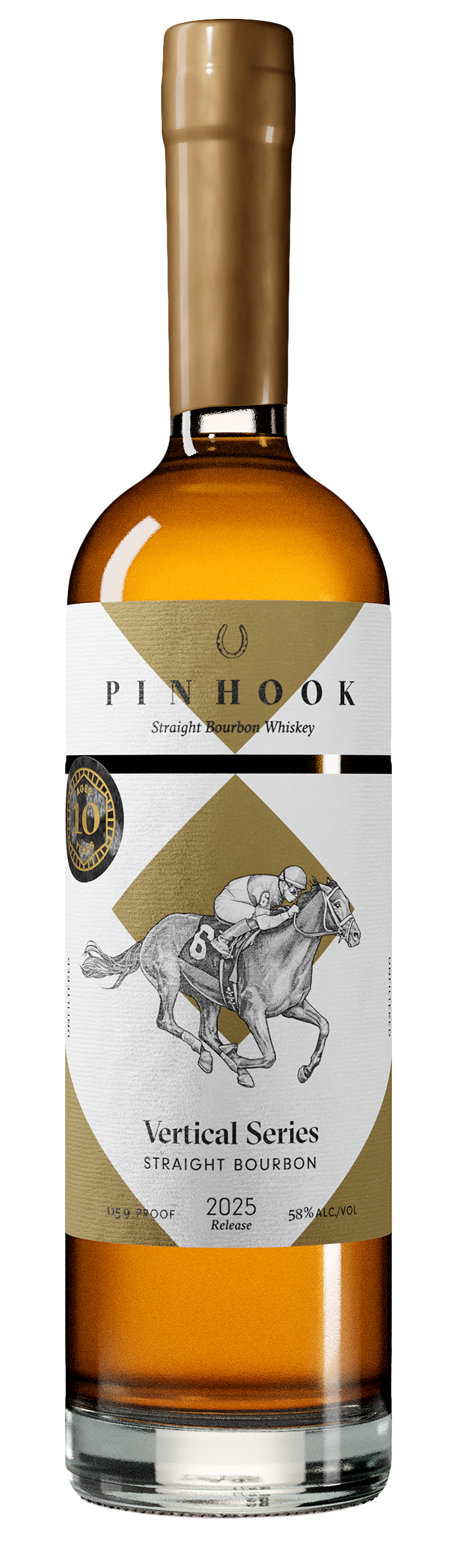 Bourbon Whiskey, Vertical Series Bourbon - 10 Year [Gold Wax], Pinhook [Strapped]