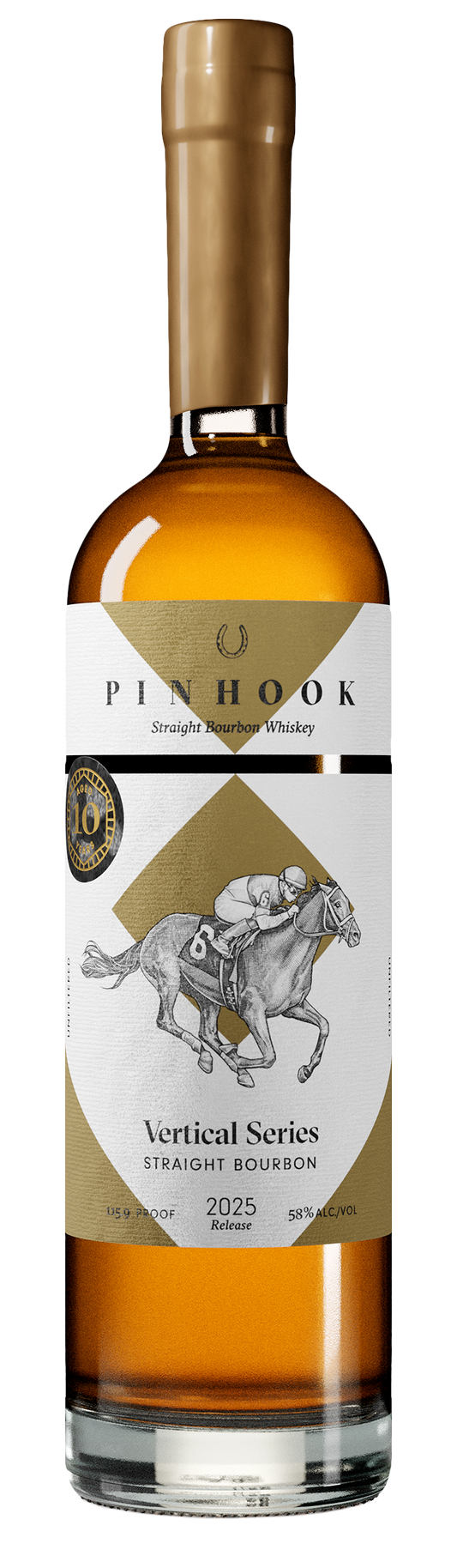 Bourbon Whiskey, Vertical Series Bourbon - 10 Year [Gold Wax], Pinhook [Strapped]