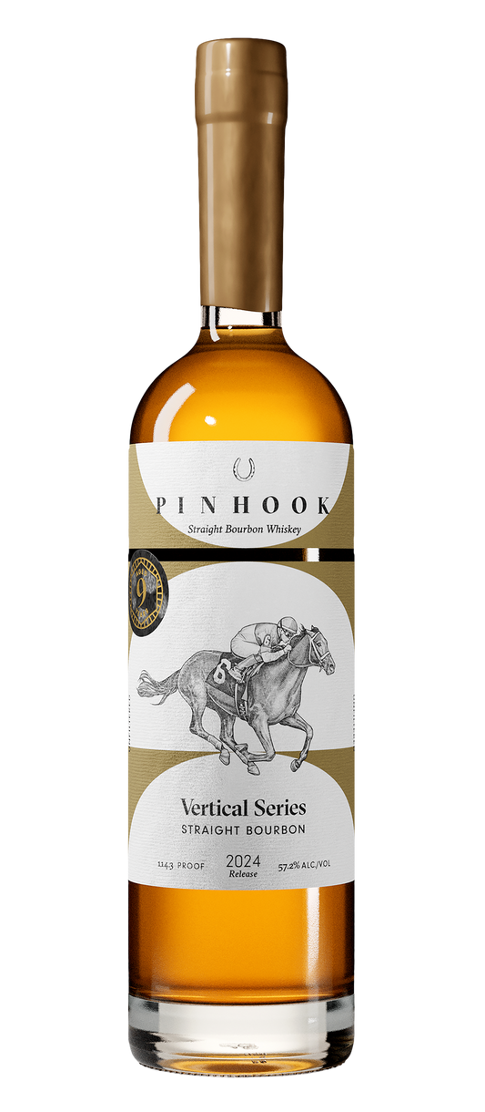 Bourbon Whiskey, Vertical Series Bourbon - 9 Year [Gold Wax], Pinhook [Strapped] 2024