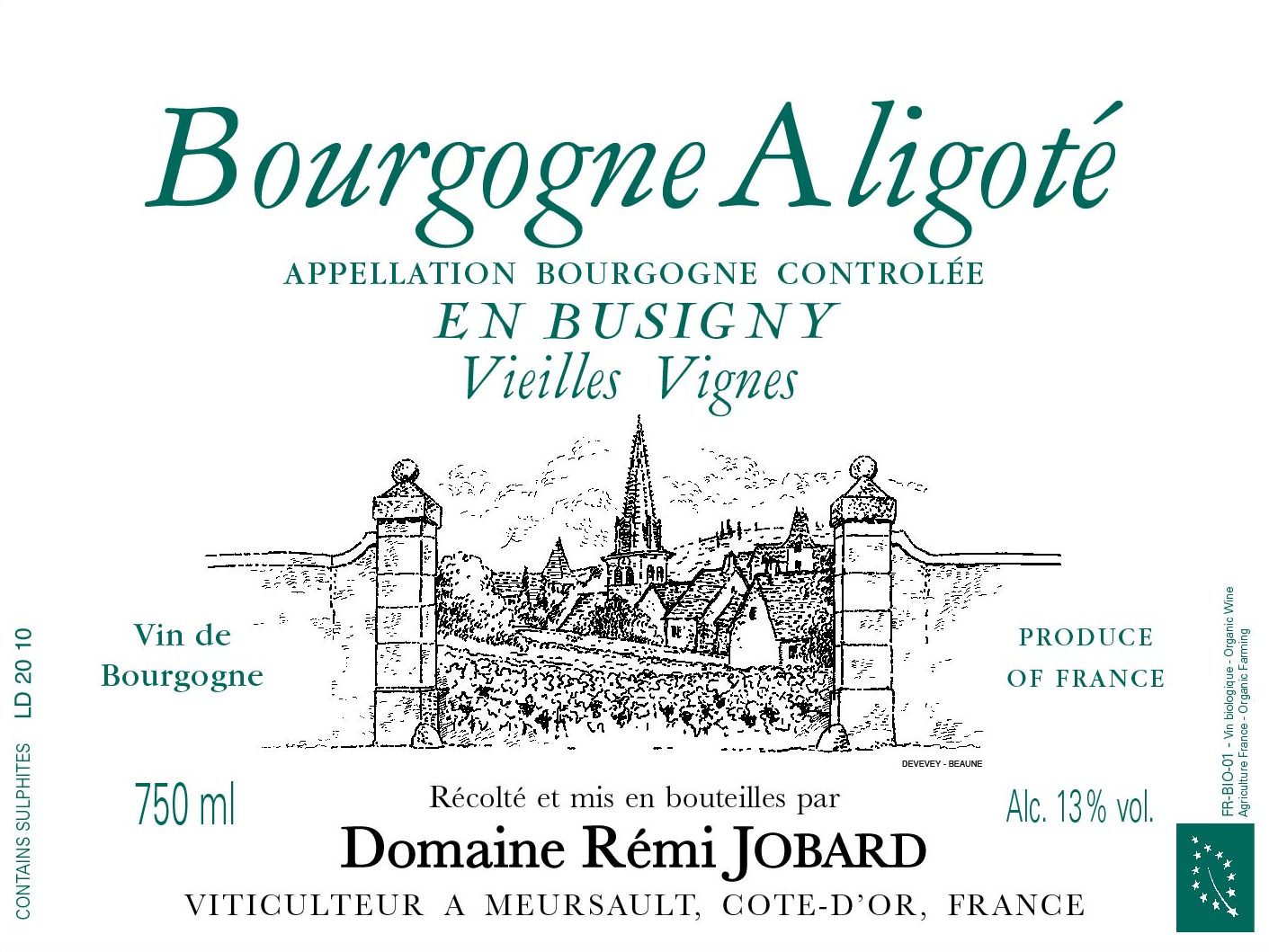 Bourgogne Aligote "Les Busigny Vieilles Vignes", Domaine Remi Jobard 2022