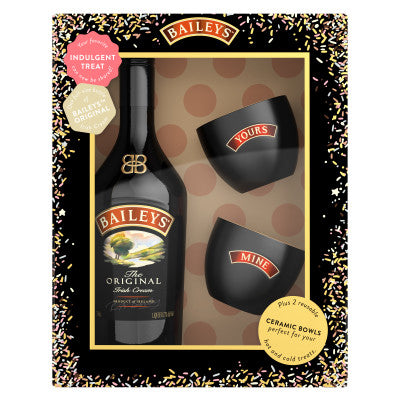 Baileys Cream Original Irish Liqueur with Bowl