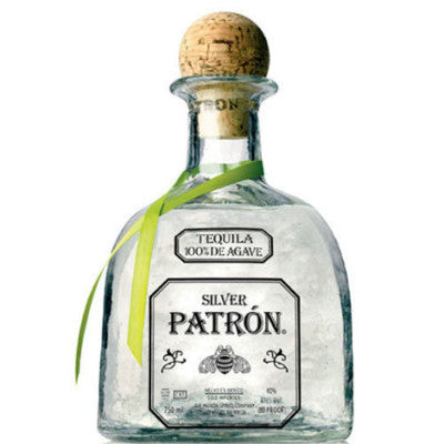 Patron Silver Tequila VAP with Two Highball Glasses