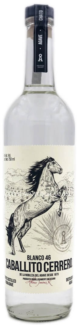 Destilado de Agave, Blanco 'Chato', Caballito Cerrero