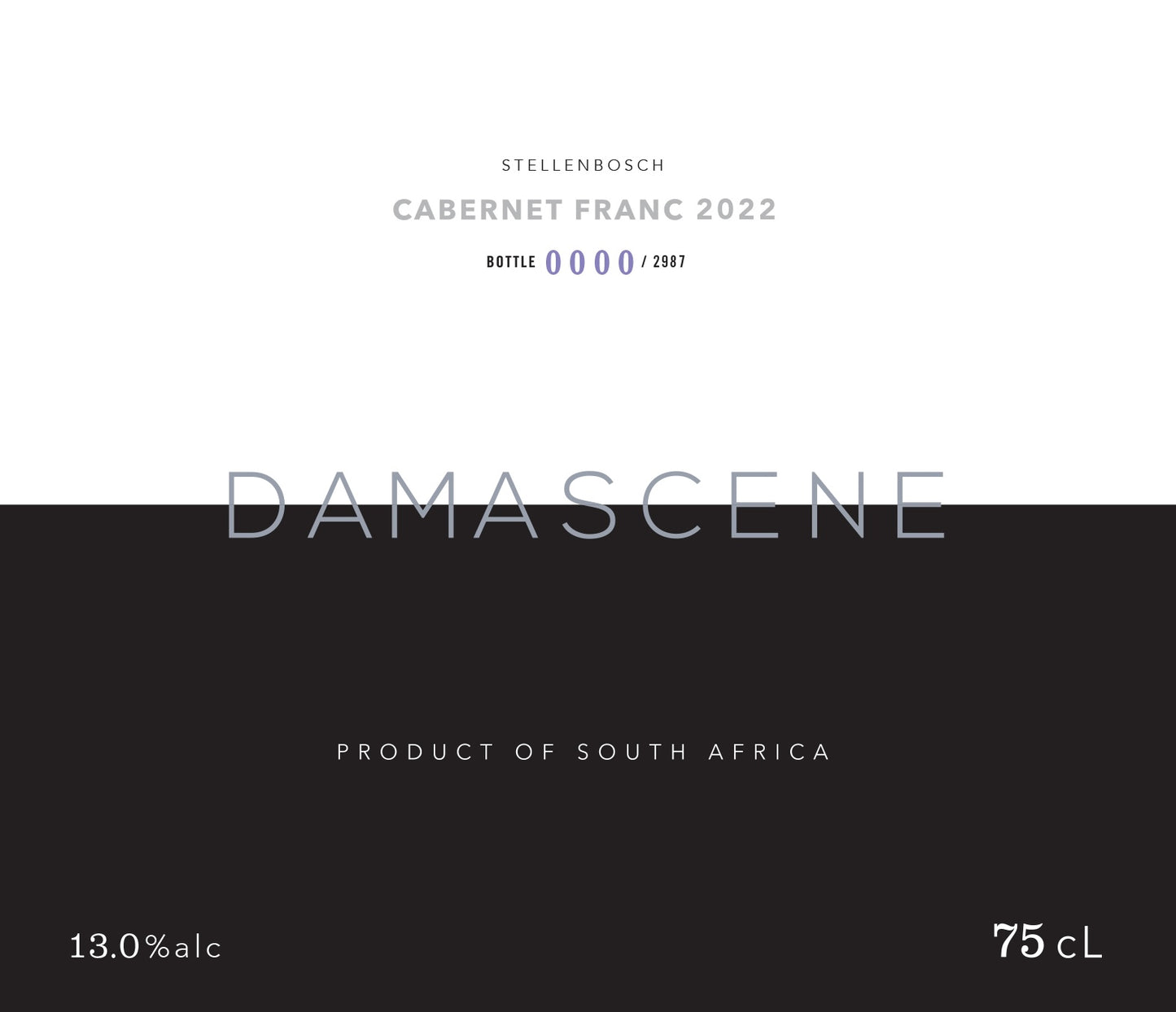 Cabernet Franc 'Stellenbosch', Damascene 2023