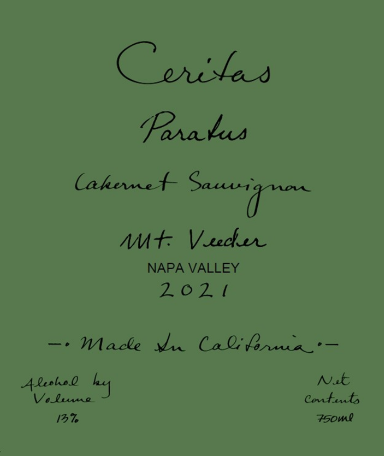 Cabernet Sauvignon 'Paratus', Ceritas 2022