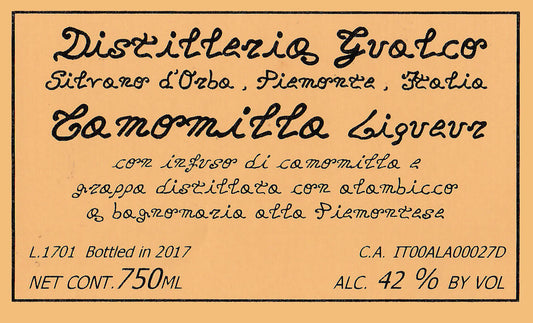 Camomilla [Chamomile Liqueur], Distilleria Gualco