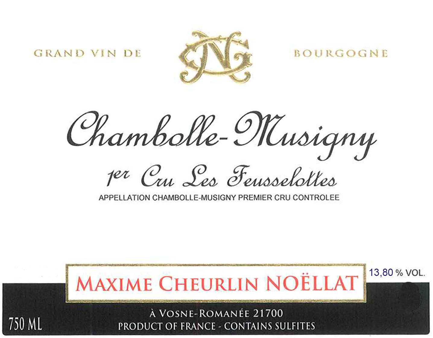 Chambolle-Musigny 1er "Les Feusselottes", Maxime Cheurlin Noellat 2022