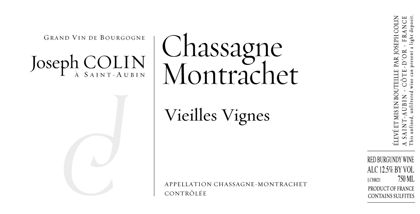 Chassagne-Montrachet Rouge, Joseph Colin 2023