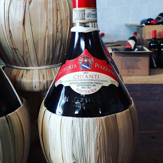 Chianti In Fiasco, Fattoria Di Piazzano [Flask] [Strapped]