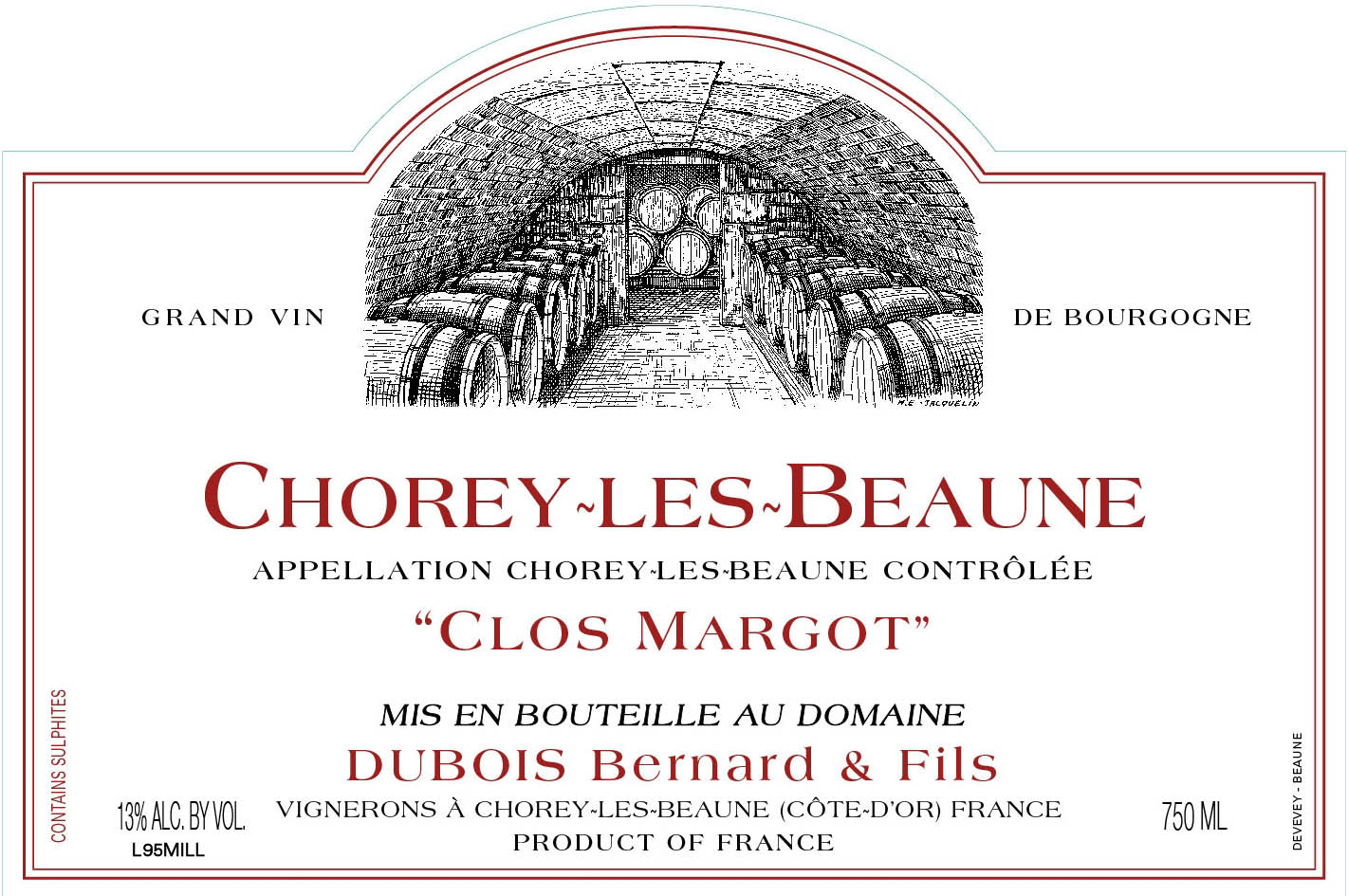 Chorey Les Beaune "Clos Margot", Domaine Bernard Dubois 2023