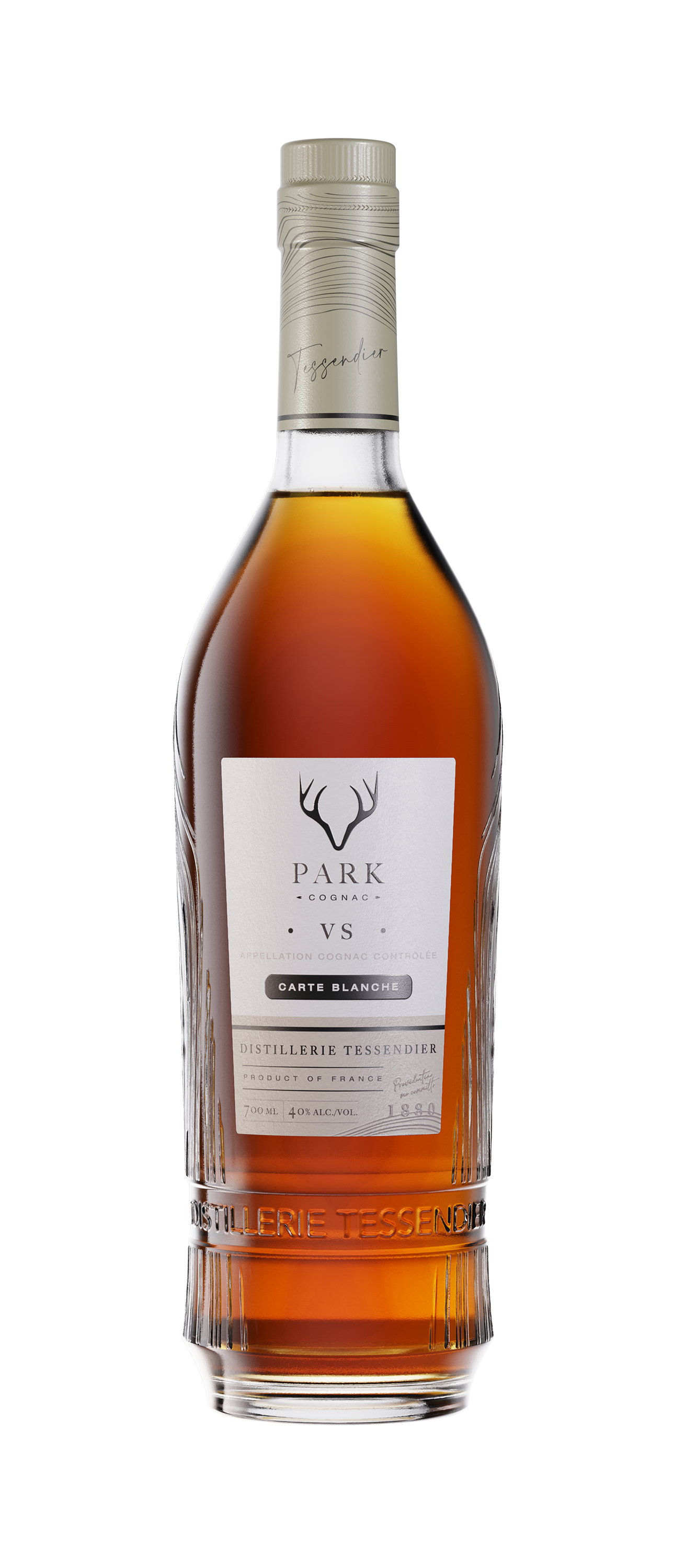 Cognac VS, 'Carte Blanche' [700ml], Cognac Park [STRAPPED]