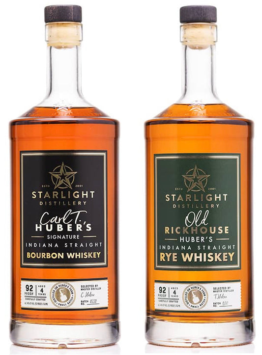 Combo Pack [6btls each Carl T Bourbon and Rickhouse Rye], Starlight Distillery