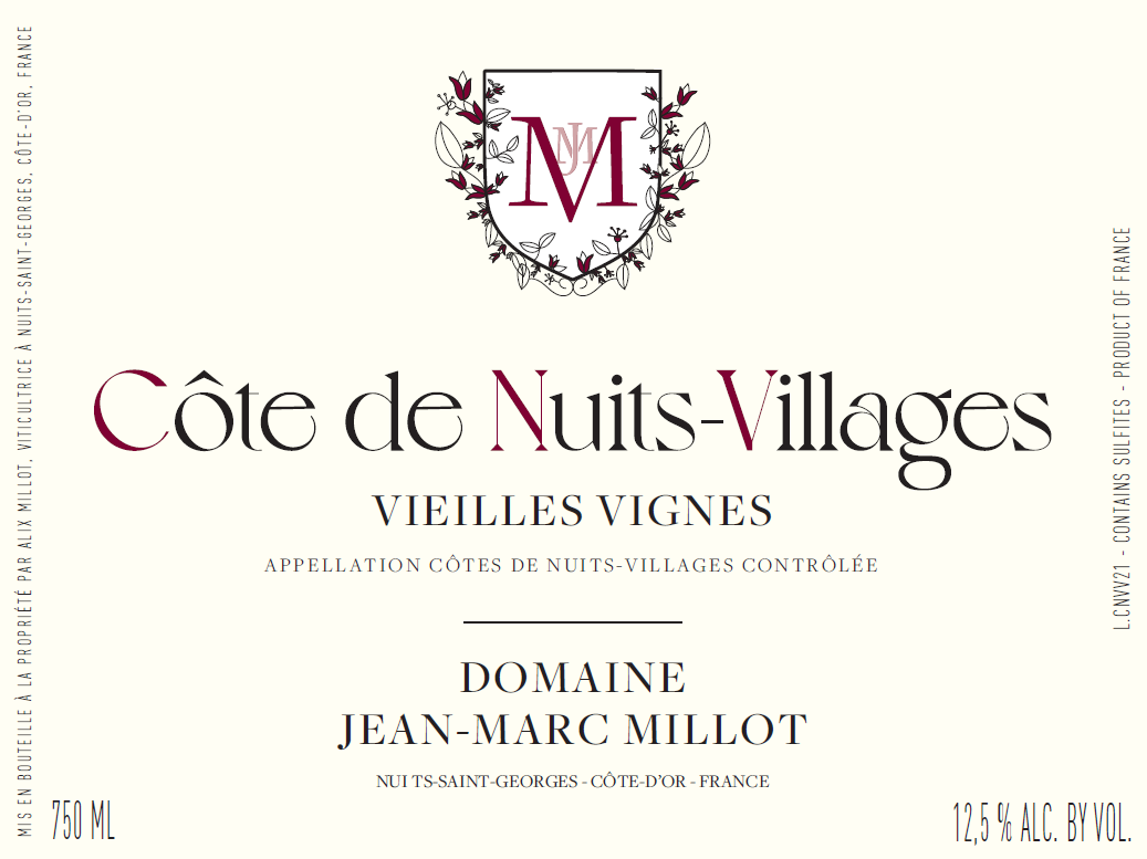 Cote De Nuits Villages "Vieilles Vignes", Domaine Jean-Marc Millot 2023