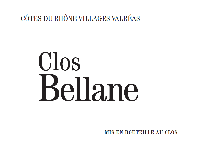 Cotes Du Rhone Villages Rouge "Valreas", Clos Bellane 2023