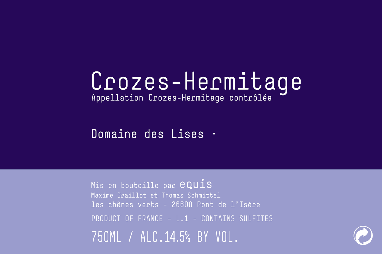 Crozes-Hermitage "Domaine des Lises", Equis [M. Graillot] 2022