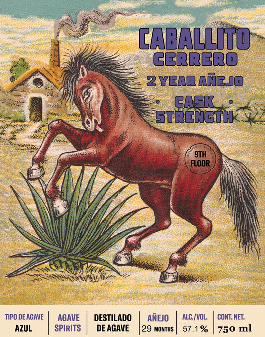 Destilado De Agave, Anejo 'Azul 2 Anos, 9th Floor' Cask Strength, Caballito Cerr