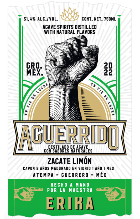 Destilado de Agave, Cupreata con Zacate Limon, 'Erika Meneses', Aguerrido