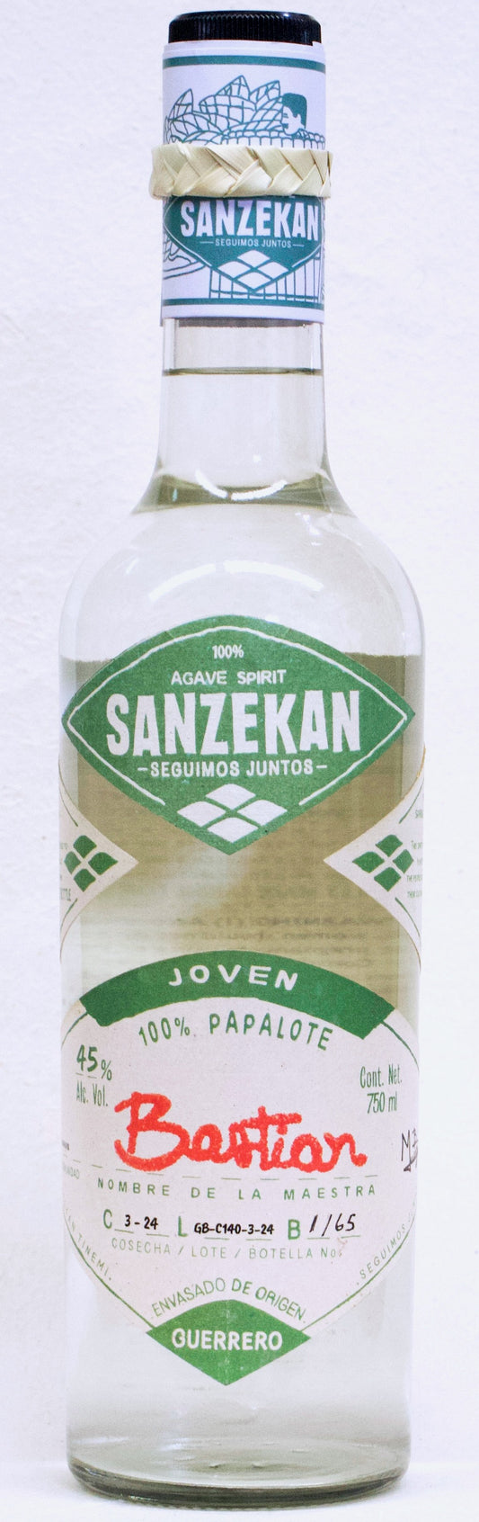 Destilado de Agave, Papalote, 'Guadalupe Bastian', Sanzekan