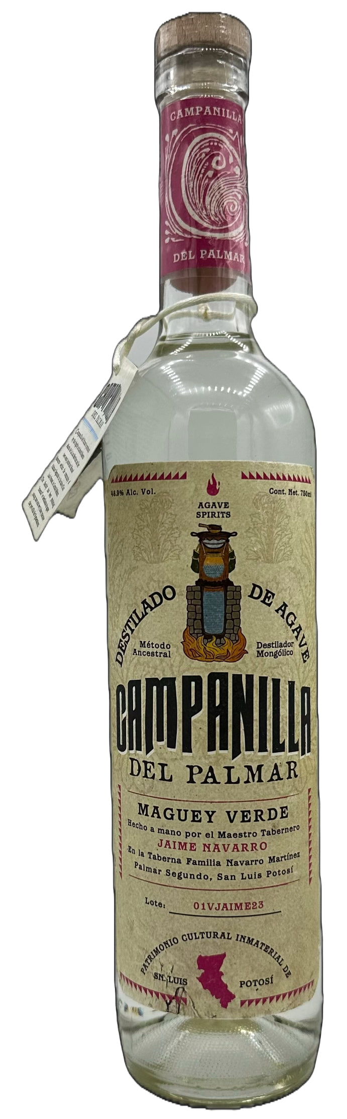 Destilado De Agave, 'Verde - Jaime Navarro', Campanilla Del Palmar