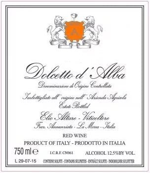 Dolcetto D'Alba, Altare