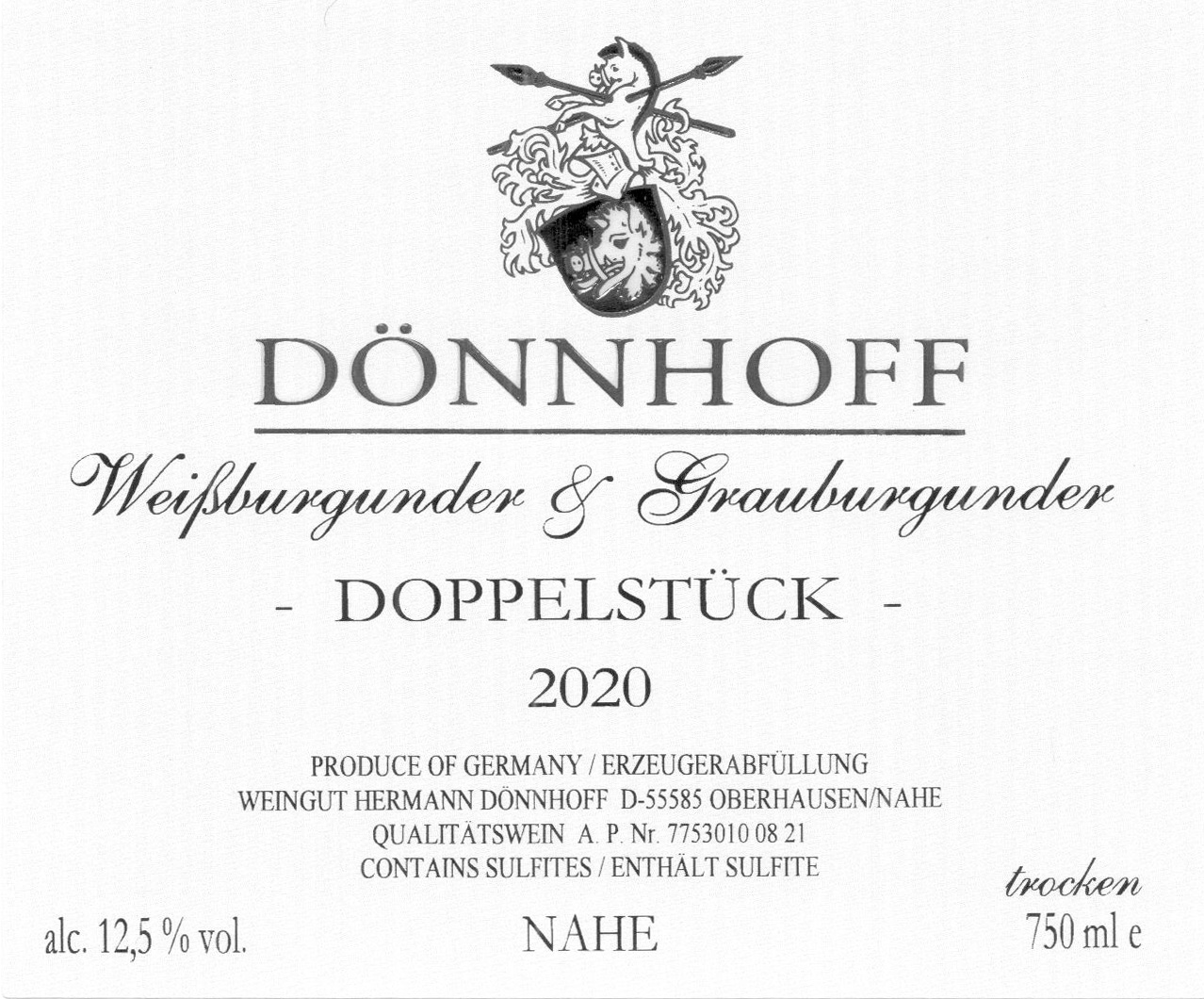 Doppelstuck Weissburgunder & Grauburgunder, Donnhoff
